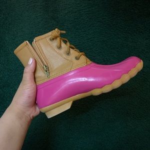 Pink Sperry Boots